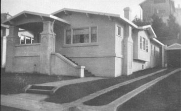 Oakland, CA. Photo taken soon after this 1920 bungalow was built.